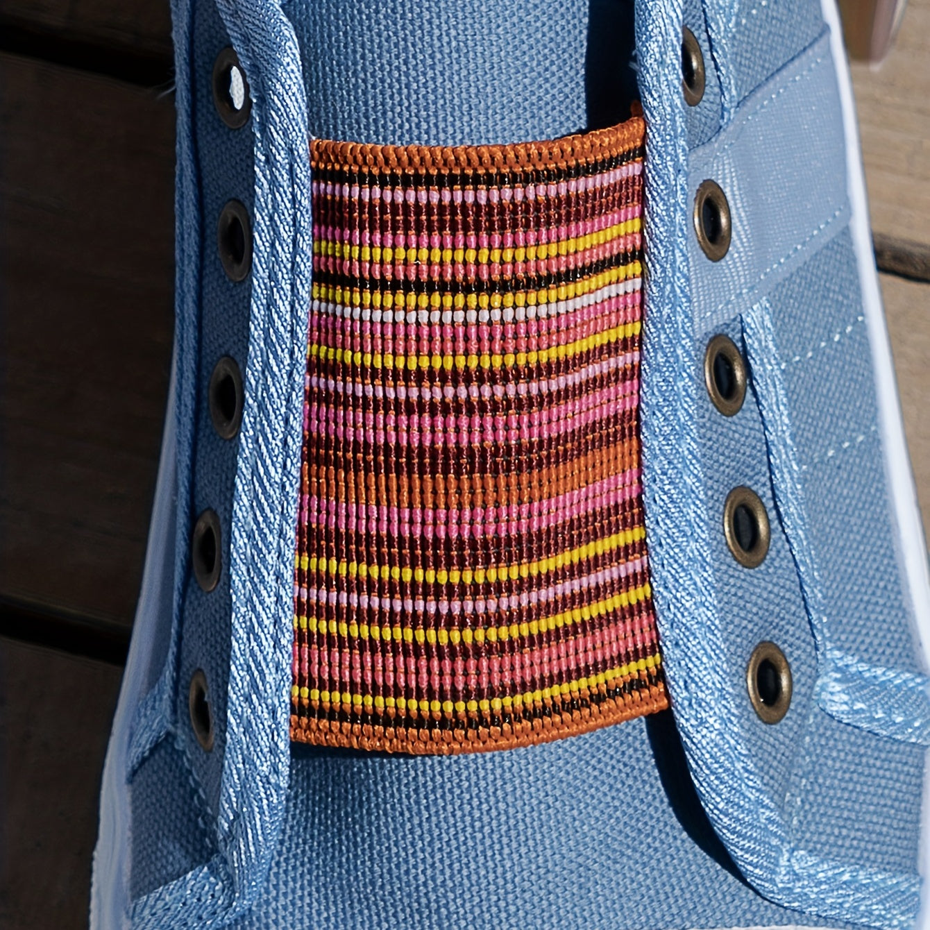 Women's Canvas Slip On Outdoor Sneakers Elastic Band Shoes
