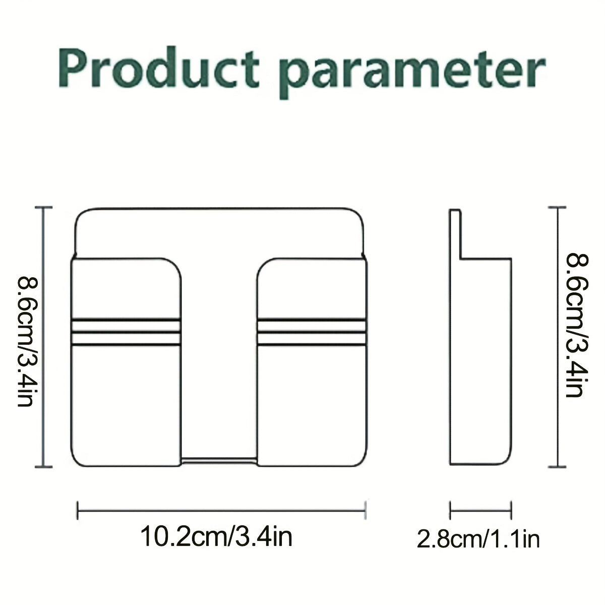 Wall Mount Phone Organizer Storage Box Remote Control Phone Bracket Organizer