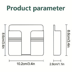 Wall Mount Phone Organizer Storage Box Remote Control Phone Bracket Organizer