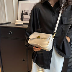 Metal Decor Crossbody Bag with Chain Shoulder Strap