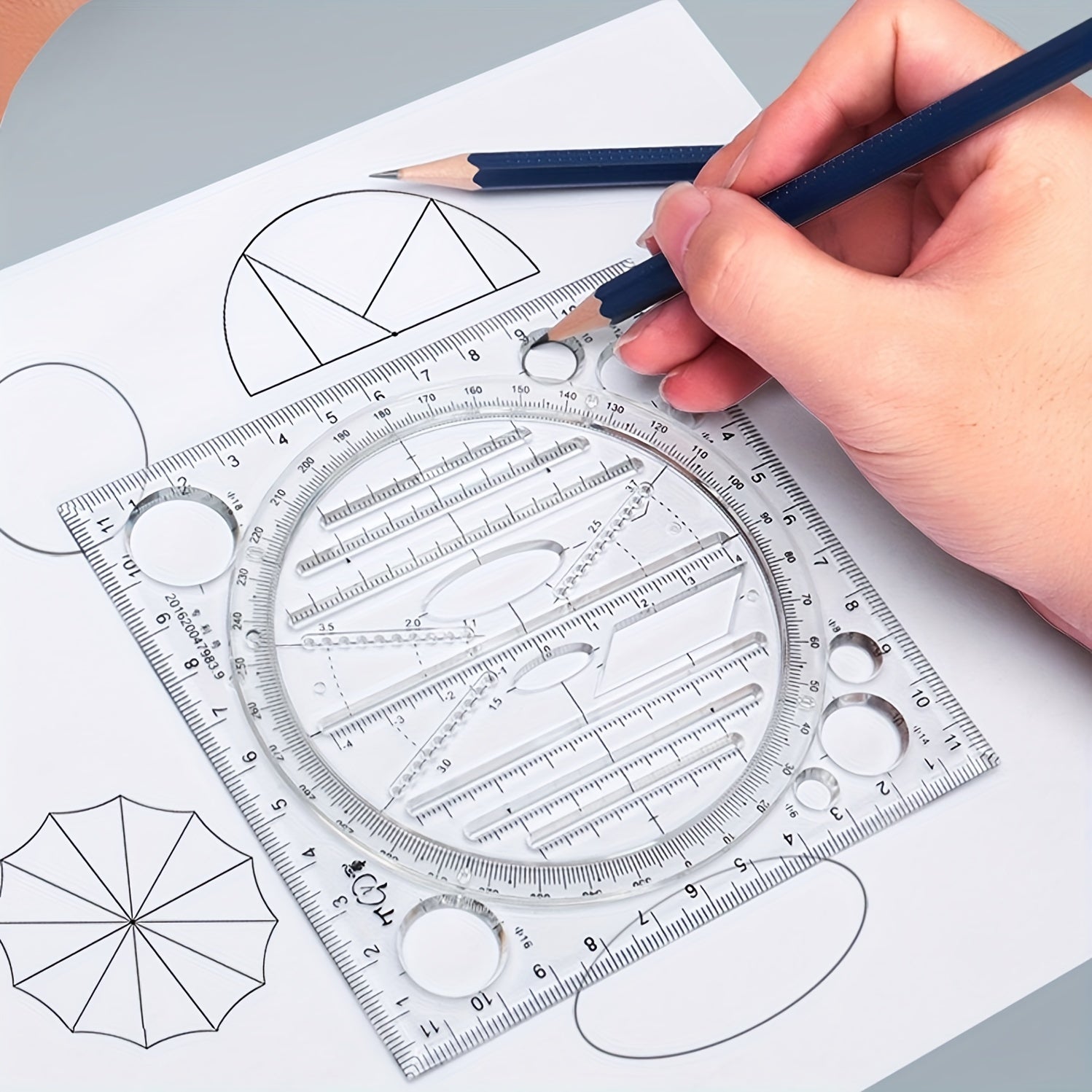 Multifunctional Ruler for Perfect Geometric Shapes