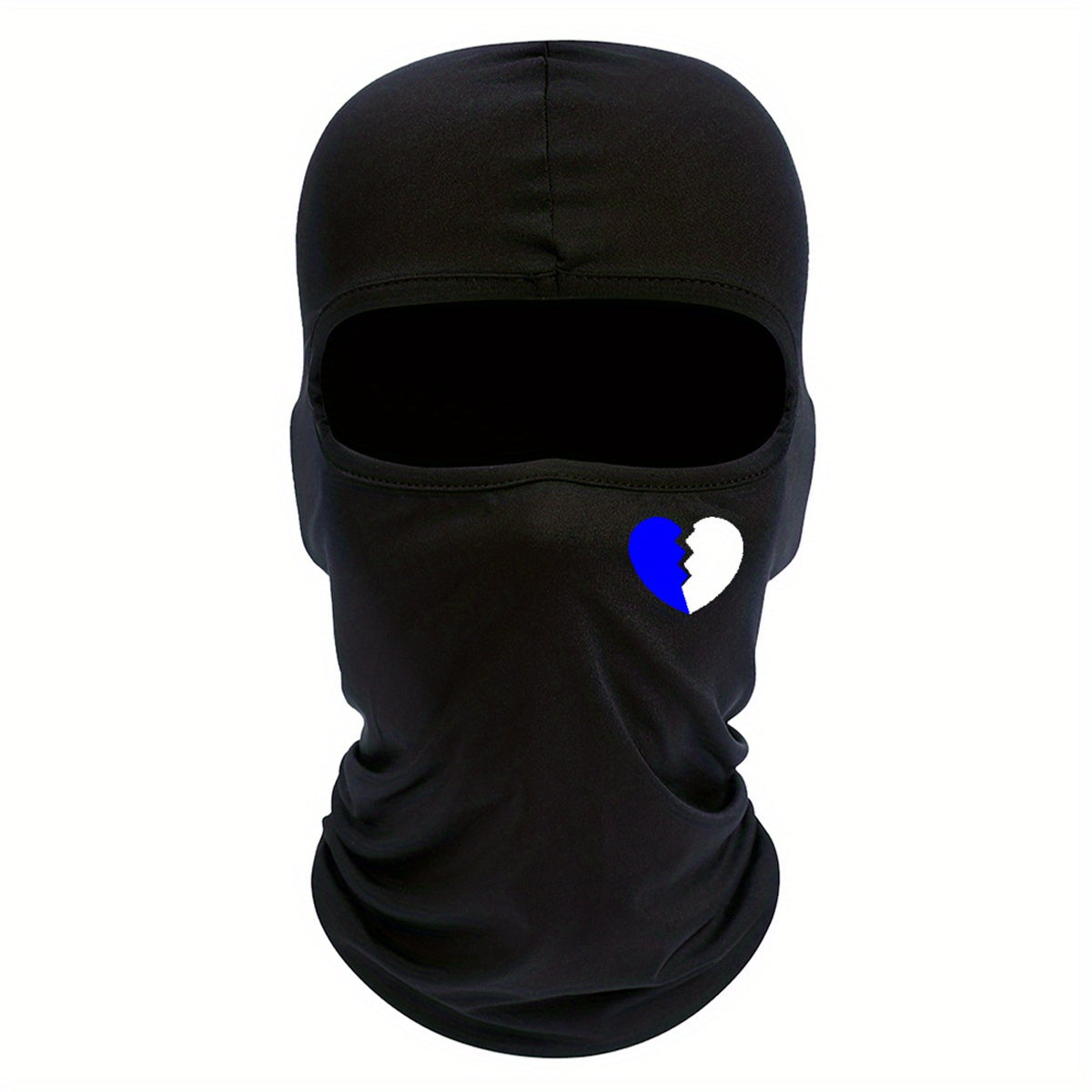 Heart Printed Mask Hood for Men and Women, Windproof Sun Hat