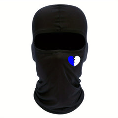 Heart Printed Mask Hood for Men and Women, Windproof Sun Hat