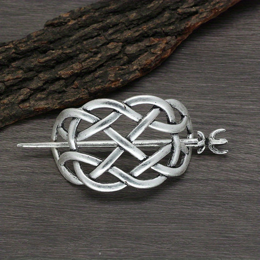 Vintage Viking Style Hairpin Tree Of Life Barrette Silvery Hairpin Celtic Barret