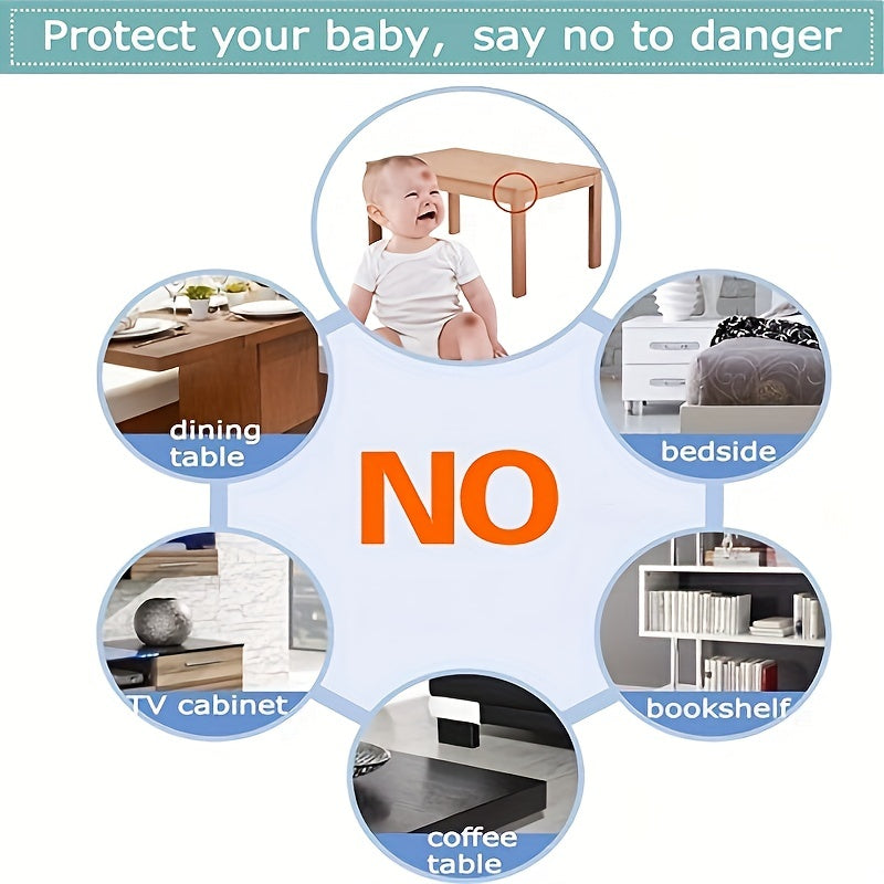 12pcs Baby Safe Clear Corner Guards Adhesive Gel for Table Furniture