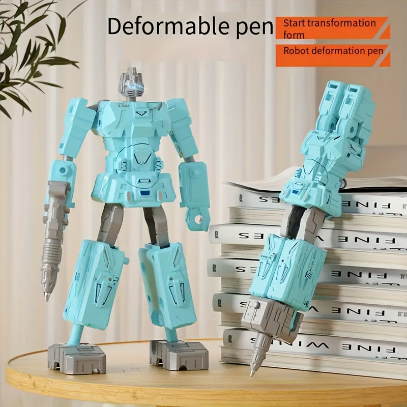 2pcs DIY Robot Pen Set Educational Toys Cyan/Orange/Yellow