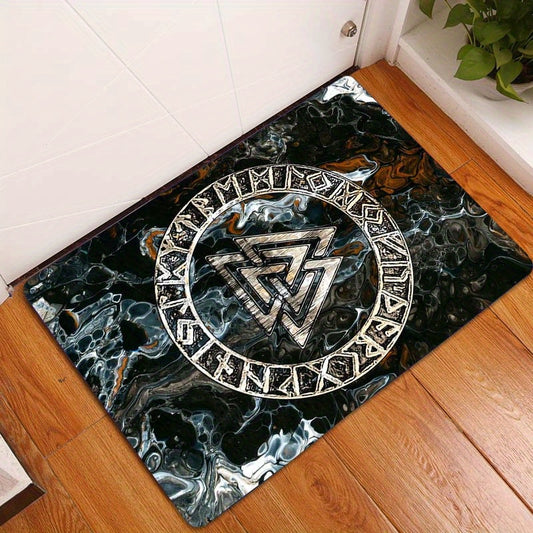 Viking Print Carpet Machine Washable Bedroom Living Room Floor Mat Gift Room