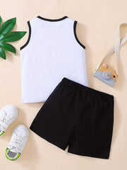Boys Aloha Beaches Tank Top & Shorts Set - Summer Casual Wear