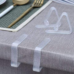6 PCS Clear Plastic Tablecloth Clips for Party Table Cloth Holder