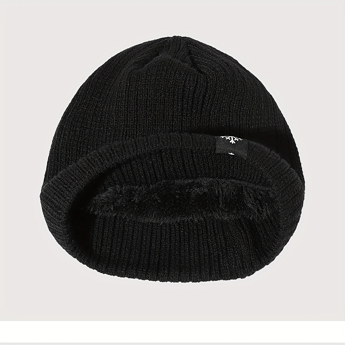 Men's Casual Velvet Knitted Hat Windproof Warm Woolen Hat