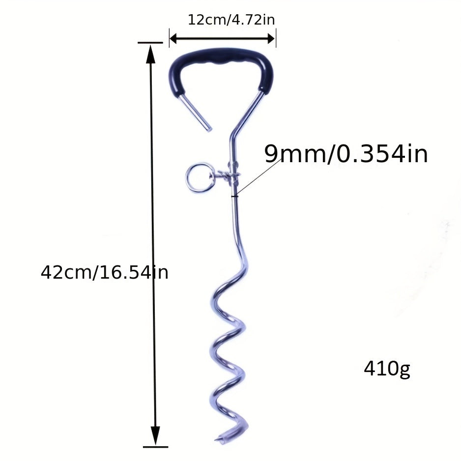 Heavy Duty Dog Stake Tie Out Cable with Spiral Stake