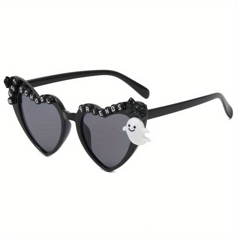 Y2K Heart Sunglasses Ghost & Flower Cosplay UV400
