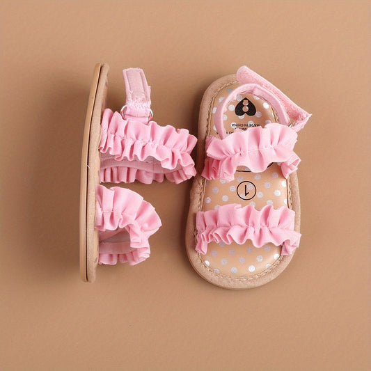 Baby Girls Breathable Open Toe Sandals Lightweight Anti Slip Comfortable