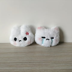 2 Cute Plush Cartoon Keychains Backpack Handbag Decoration Christmas Gift