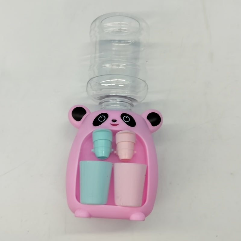 Mini Panda Water Dispenser Toy Dual Outlet Press Type Beverage Machine