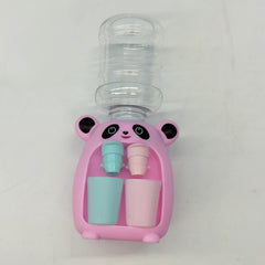Mini Panda Water Dispenser Toy Dual Outlet Press Type Beverage Machine