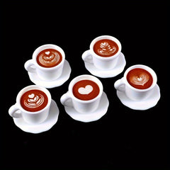 10pcs Resin Latte Coffee Cup Set - Dollhouse Decor & DIY