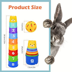 Interactive Bunny Toys Set for Mental Stimulation