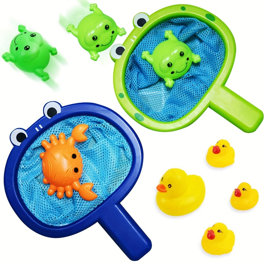 9pcs Kids Bath Animal Fishing Toy Set