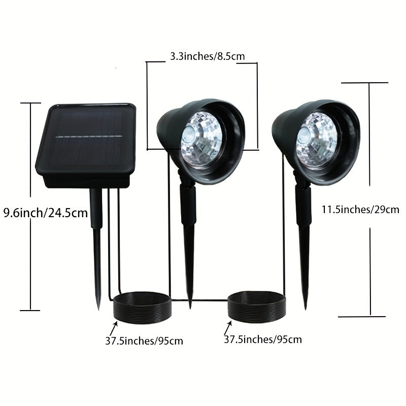Solar Spot Light Outdoor Waterproof 2 In 1 For Garden Pool Landscape