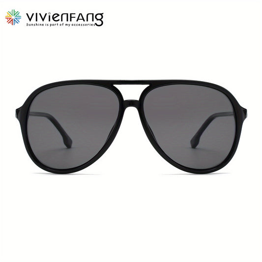 VIVIENFANG Aviator Sunglasses Polarized Lens TR90 Frame Unisex VF2201A