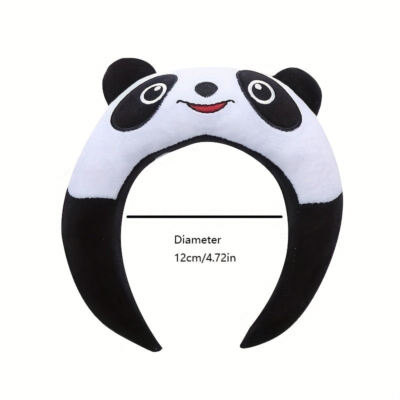 Plush Panda Head Hoop Makeup Skincare Headband