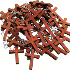 50pcs Cross Charms and Rope Set for DIY Jewelry Crafts