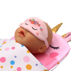 Baby Doll Costume Unicorn Rainbow Sleeping Bag With Eye Mask