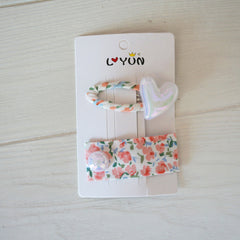 Girls Floral Print Hair Clip Hair Accessories