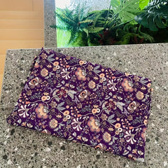Purple Flower Pattern DIY Cloth Fabric 1 Yard