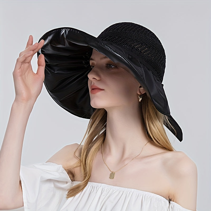 Foldable Wide Brim Visor Hat Summer UV Protection Sun Hat