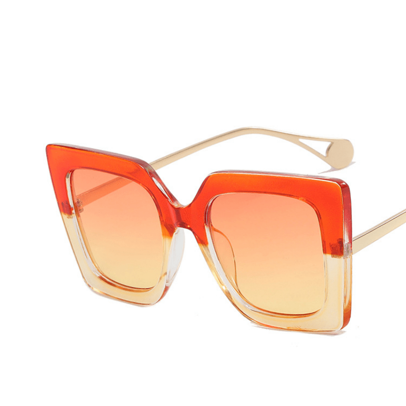 Square Frame Sunglasses Large Cat Eye Shades