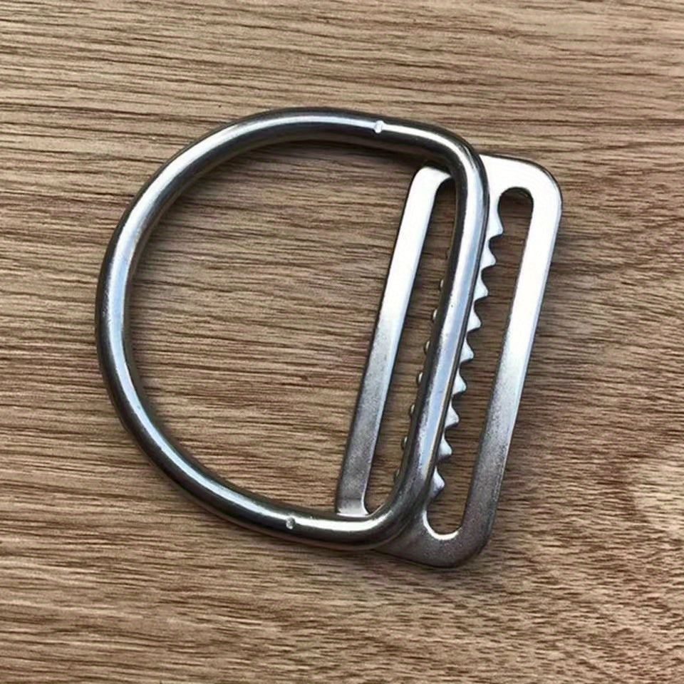 316 Stainless Steel Scuba Diving D Ring Webbing Keeper Clip for 2 Inch Straps