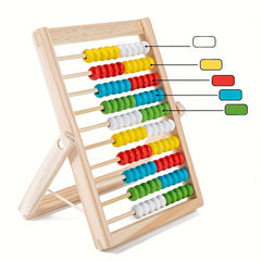 Wooden Abacus Counting Frame Toy Teaches Math Addition & Subtraction