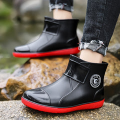 Waterproof High Top Rain Boots Anti slip Ankle Boots