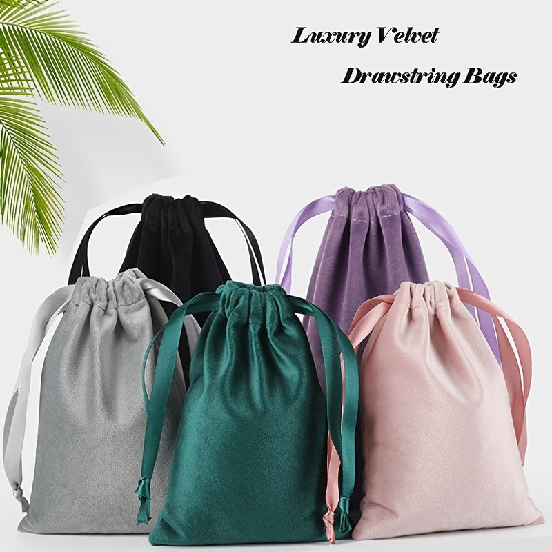 Velvet Drawstring Bags Pouches for Jewelry Storage and Travel - 1pc