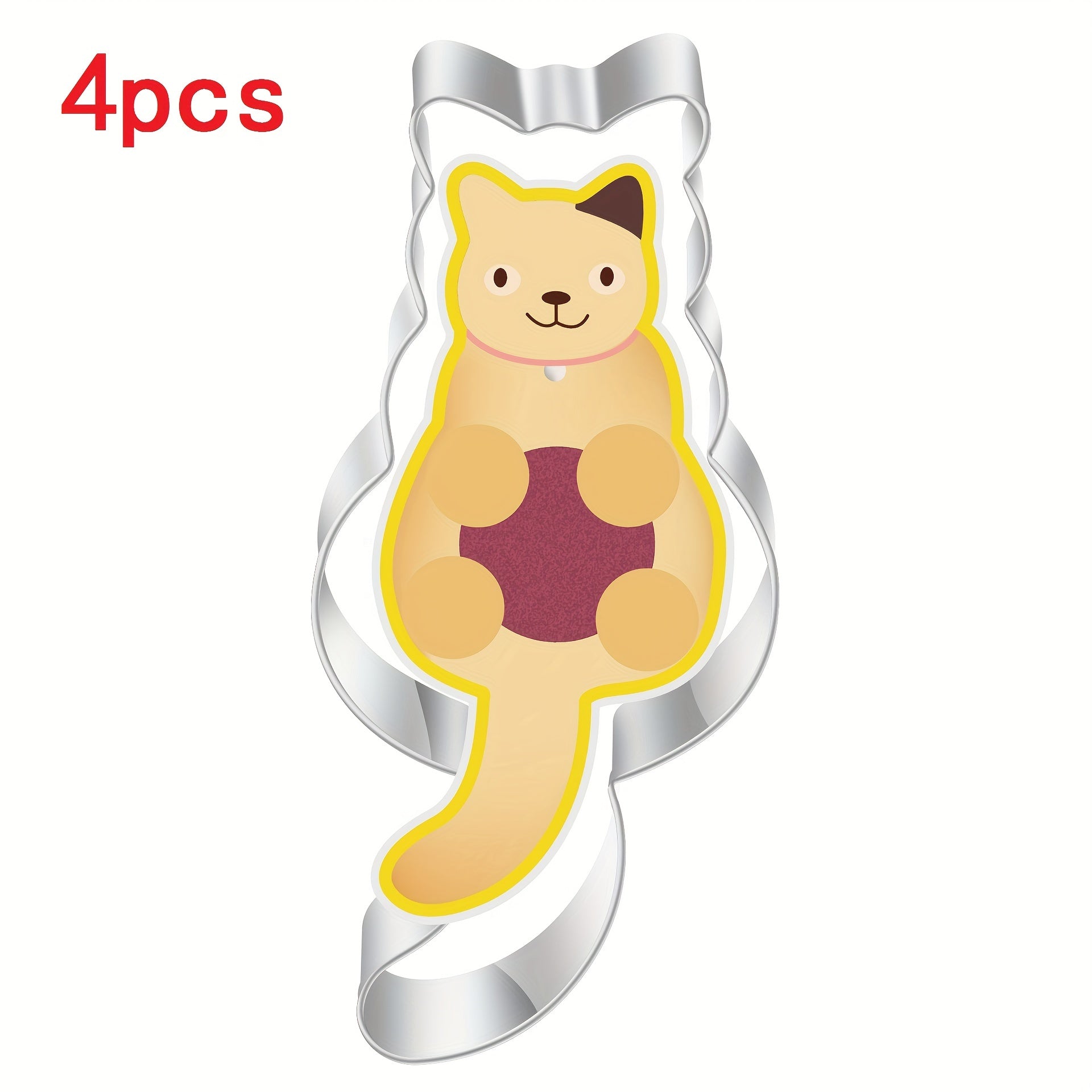 Cat Shaped Aluminium Baking Mould for Cookies & Cakes