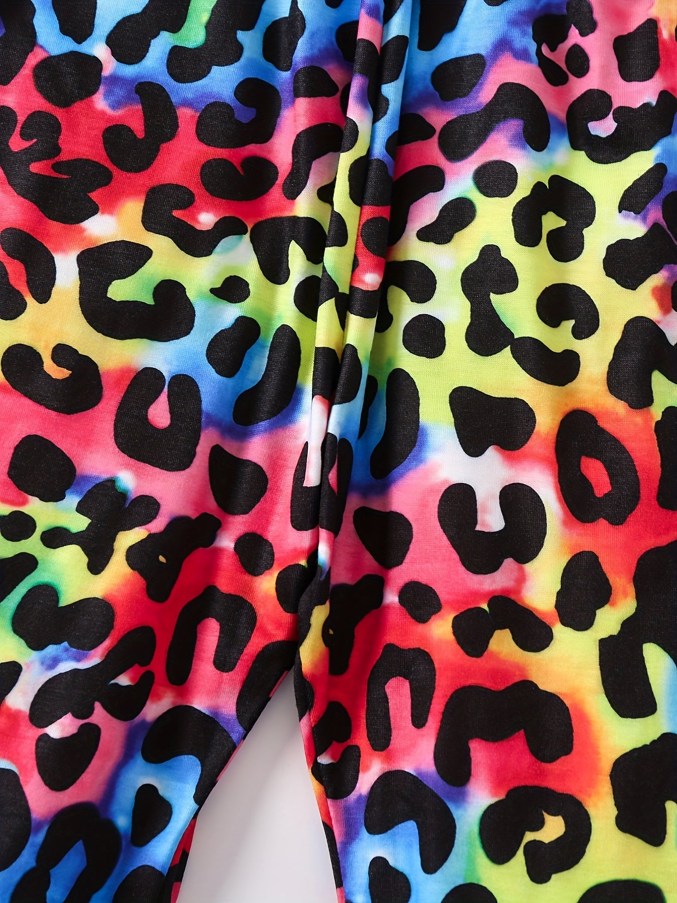 Girls Leopard Print Long Jumpsuit