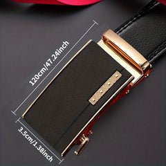 Men's Auto Buckle Belt for Business Father
