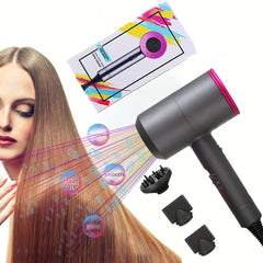2000W Hair Dryer With Diffuser Powerful Ionic Blow Dryer AC Motor Hot Cold Wind