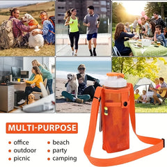 Portable Shoulder Bag for Water Cup and Phone Storage