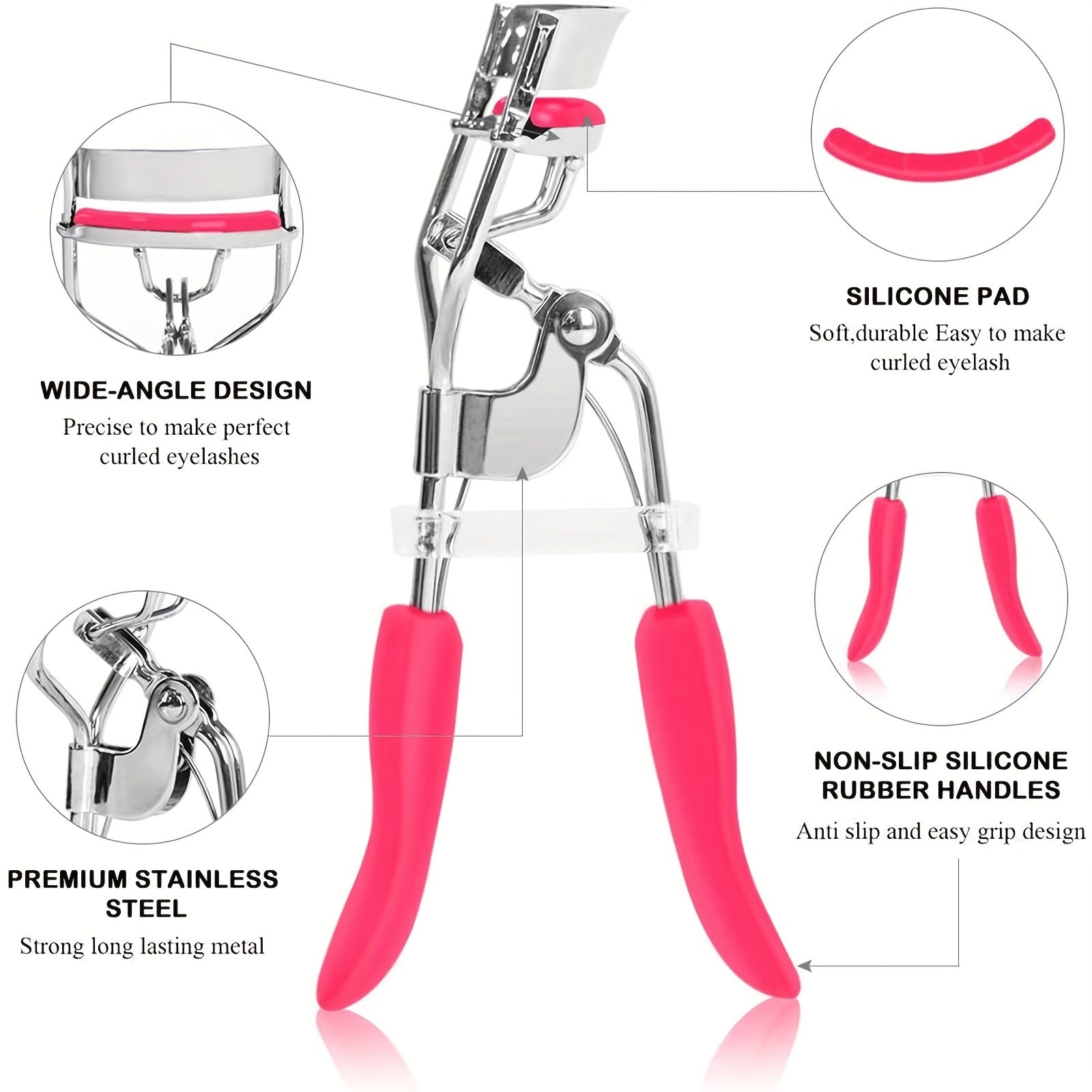 Eyelash Curler Lash Curler With 10 Refills Fits All Eye Shapes