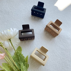 Neutral Matte Square Hair Clips Set