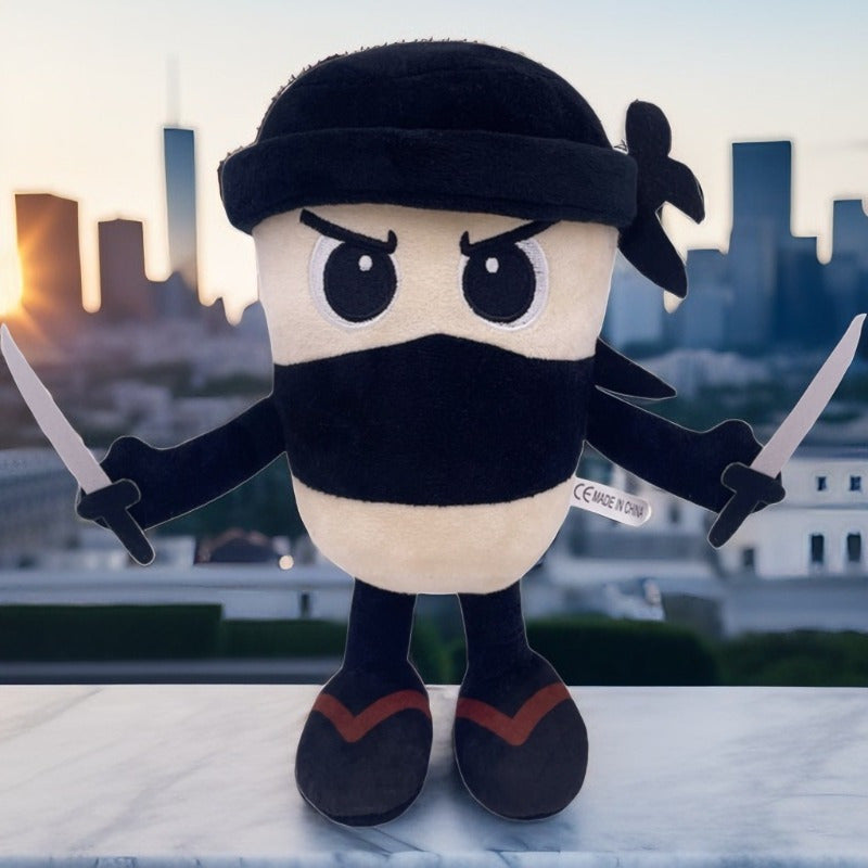 Tung Tung Tung Sahur Plush Toy Stylish Dual Sword Warrior