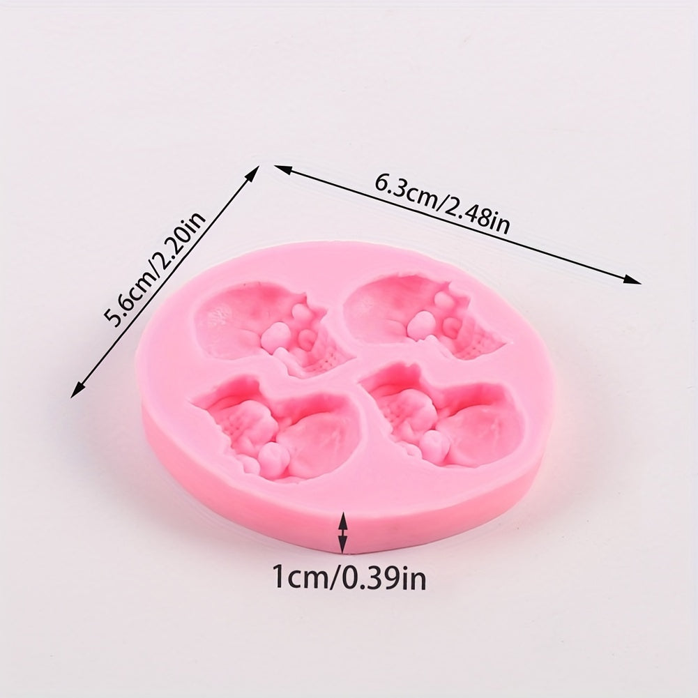 Resin Skull Silicone Mold for Cake Decoration