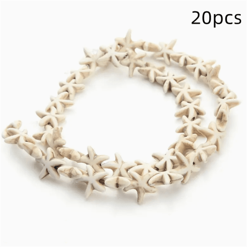 20pcs Turquoise Starfish Beads DIY Earrings Bracelet Necklace Accessories