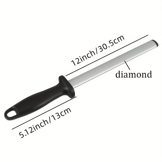 12 Diamond Carbon Steel Rod Sharpener for Food Trucks