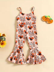 Toddler Girls Turkey Cami Romper Jumpsuit