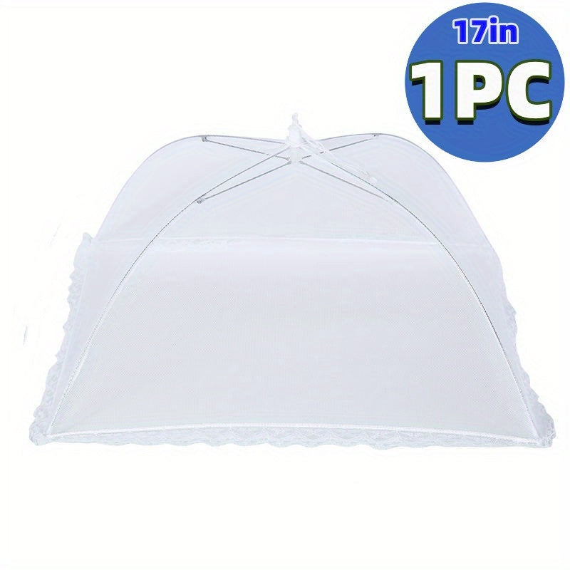 5pcs Foldable Umbrella Food Tent Cover w/ Lace for Home Camping & Restaurants