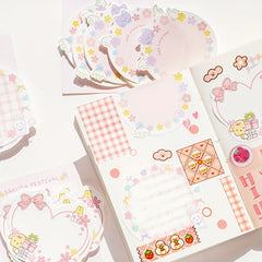 Cherry Blossoms Sticky Notes Girl Journal Notepad 30 Sheets
